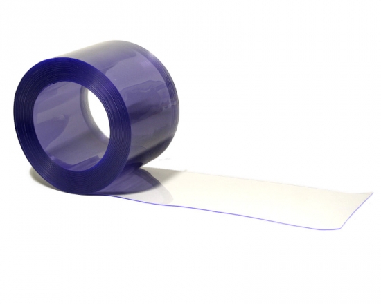 PVC Streifen 200 x 2mm Blau - transparent Meterware als Zuschnitt